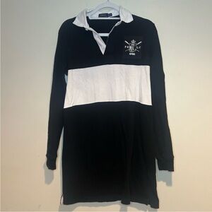 Polo Ralph Lauren Black and White Polo Dress Sz Sm